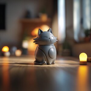 Cat Memorial Urn with Lid | 3D Printed Pet Ashes Keepsake Container for Cat Remembrance Shelf Decor Tribute Gift Display Piece