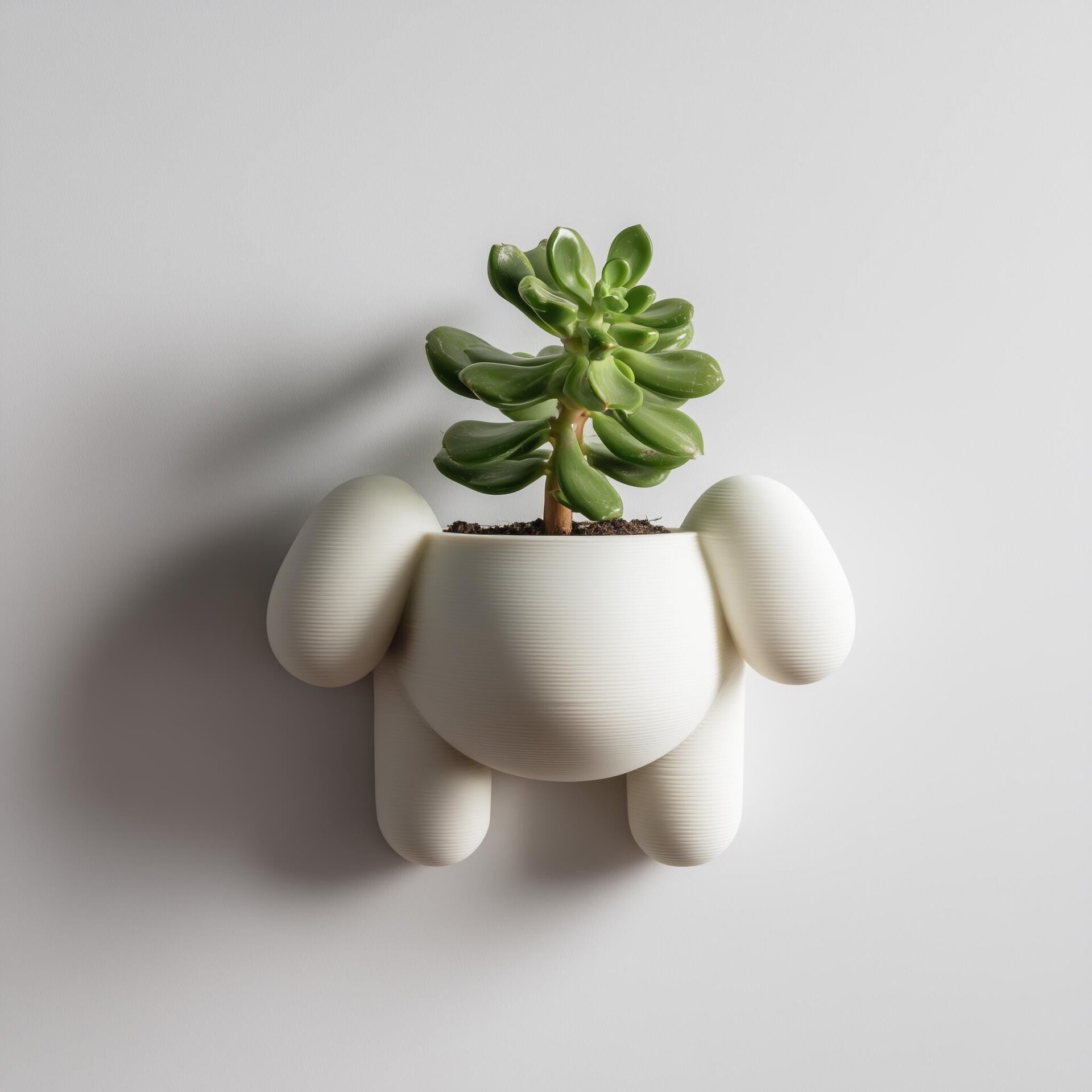 Cute Puppy Wall Planter Pot | 3D Printed Kawaii Animal Hanging Planter | Modern Minimal Wall Decor for Nursery, Kids Room and Cozy Interiors