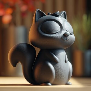 Squirrel Memorial Urn with Lid | 3D Printed Pet Ashes Keepsake Container for Small Animal Remembrance Shelf Decor Tribute Gift Display Urn