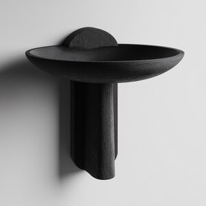Modern Bowl Wall Shelf | 3D Printed Minimal Floating Catchall Tray | Sculptural Wall Decor for Entryway Keys, Jewelry, Crystals, Plants, Art