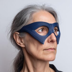 Avant Garde Mask Glasses | 3D Printed Futuristic Eye Mask for Cosplay | Minimal Superhero Visor, Festival Costume Wearable Art Prop Unisex