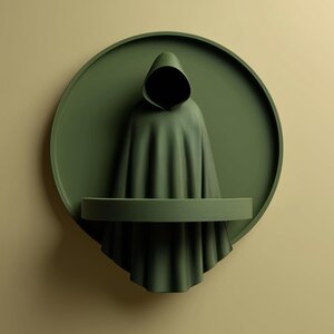 3D Printed Wall Mounted Hooded Figure Shelf | 3D Printed Sculptural Wall Decor Shelf |Minimalist Dark Fantasy Art Shelf for Modern Interiors