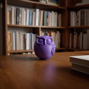 Owl Memorial Urn with Lid | 3D Printed Pet Ashes Keepsake Container for Peaceful Home Shelf Decor and Remembrance Display