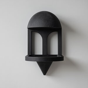 Mushroom Wall Shelf | 3D Printed Minimal Floating Display Ledge with Dome Canopy and Arched Frame | Sculptural Wall Decor for Keys, Plants