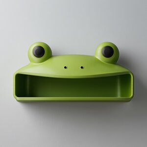 Cute Frog Wall Shelf Decor | 3D Printed Kawaii Animal Shelf | Playful Kids Room Storage Accent for Modern Scandinavian Interiors
