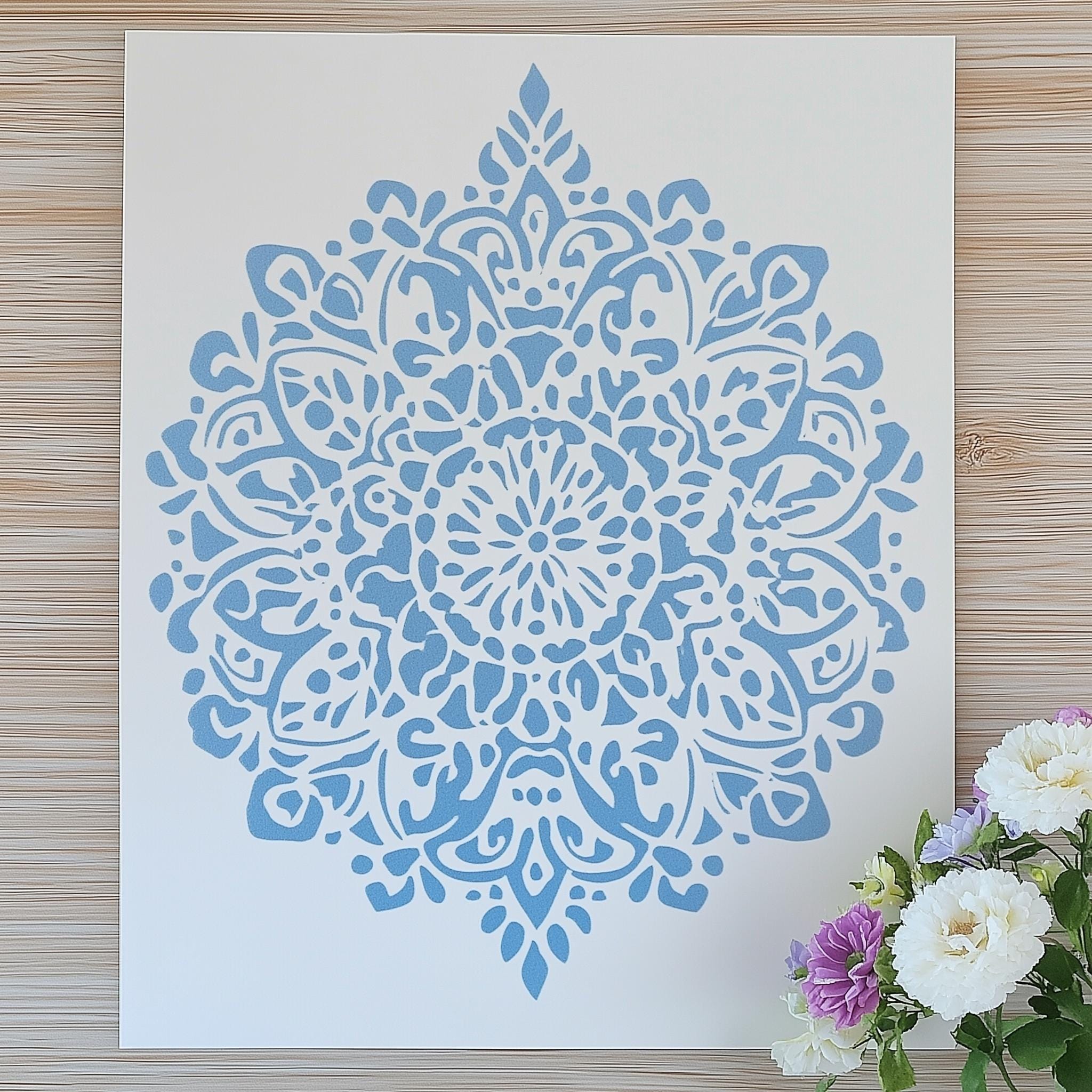 Mandala Stencil | 3D Printed Craft Stencil | DIY Wall Painting Stencil