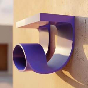 3D Printed Wall Mounted Modern Loop Shelf | 3D Printed Sculptural Wall Decor Shelf |Minimalist Floating Art Shelf for Contemporary Interiors
