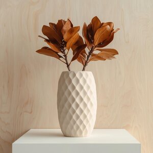3D Printed Diamond Vase | Modern Geometric Plant Pot | Minimalist Decorative Vase