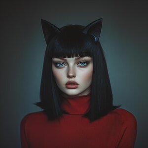 Cat Ears Headband | 3D Printed Cat Ear Headdress | Gothic Cosplay Ears