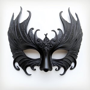 3D Printed Gothic Masquerade Mask | Dark Fantasy Costume Mask Venetian Half Mask | Cosplay Mask