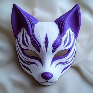 3D Printed Kitsune Mask | Fox Spirit Mask | Japanese Cosplay Festival Mask