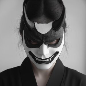 3D Printed Oni Mask | Japanese Demon Samurai Warrior Mask | Cosplay Fantasy Mask