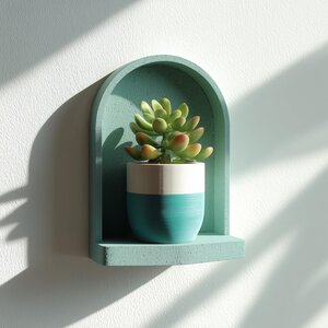 3D Printed Wall Shelf | Small Plant Display Shelf | Meditation Altar Shelf