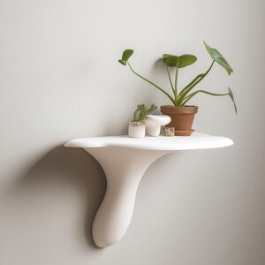 Minimalist Mushroom Wall Shelf | Artists Conk Inspired 3D Printed Shelf | Modern Organic Decor