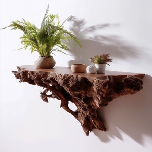 Tree Root Wall Shelf | Floating Shelf for Plants | 3D Printed Organic Wall Decor
