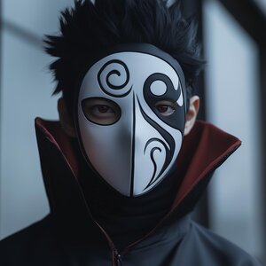 Anime Inspired Cosplay Mask | Swirl Design Fantasy Costume Masks | Conventions Photoshoots Halloween, Roleplay