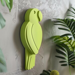 3D Printed Parrot Wall Sculpture